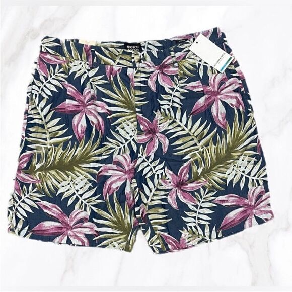 Scotch & Soda NWT Men's Twilt Tropical Print Loose Fit Shorts, Size 28 - Picture 4 of 6